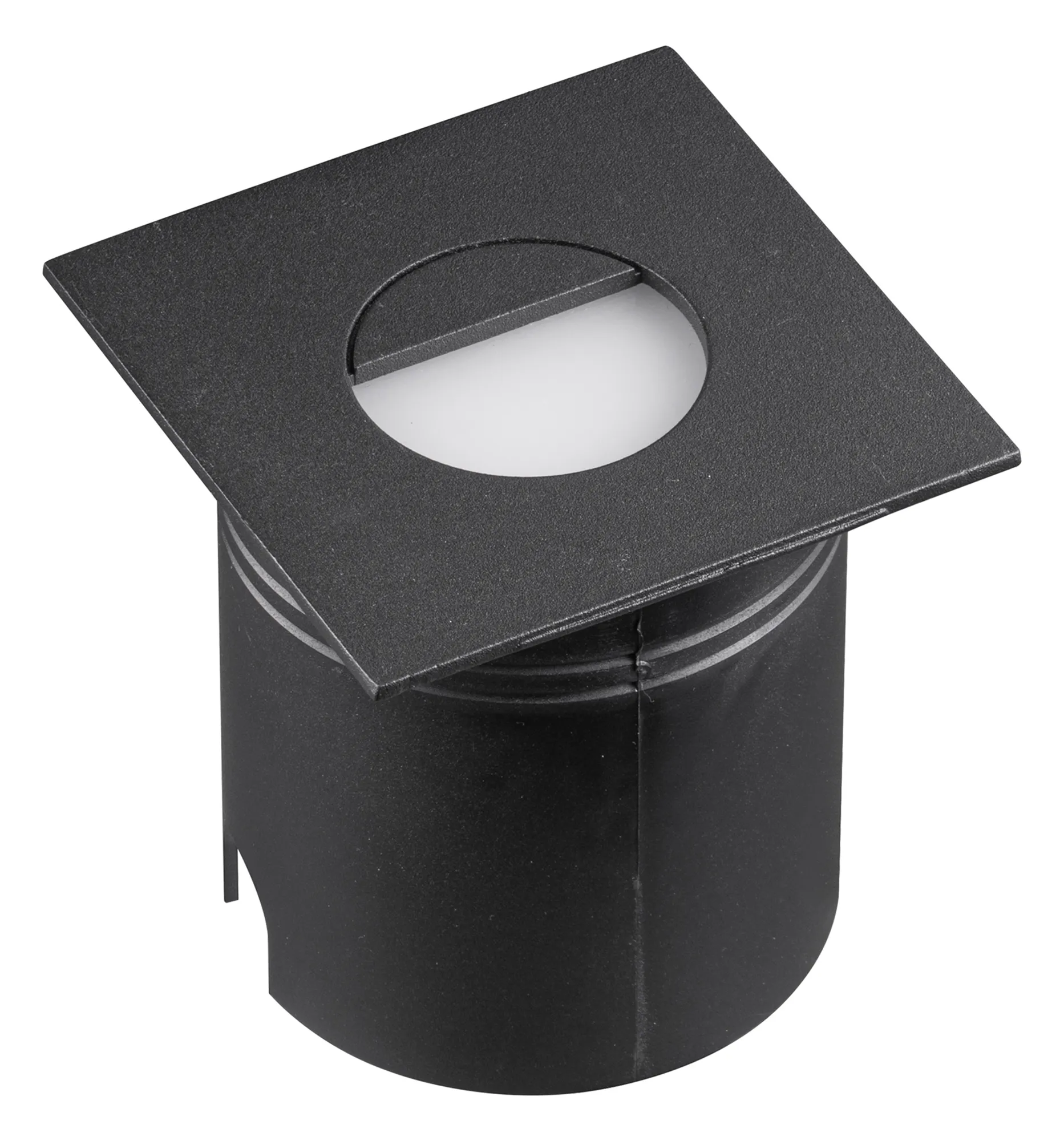 Aspen Square Eyelid Recessed Wall Lamp 3W LED IP65 Sand Black